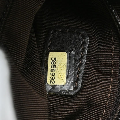 Chanel Vintage Front Pocket Waist Bag Leather, Brown, Leather, Clutch