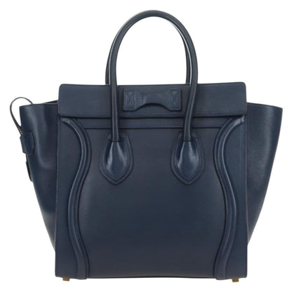 Celine Luggage Bag Smooth Leather, Navy, Leather, Tote Bag