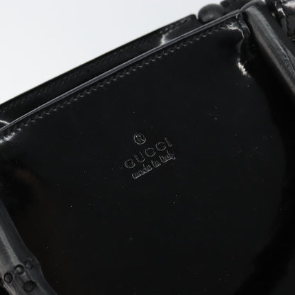 Gucci Vintage Bamboo Handle Bag Patent leather, BLACK, PATENT_LEATHER, Handbag