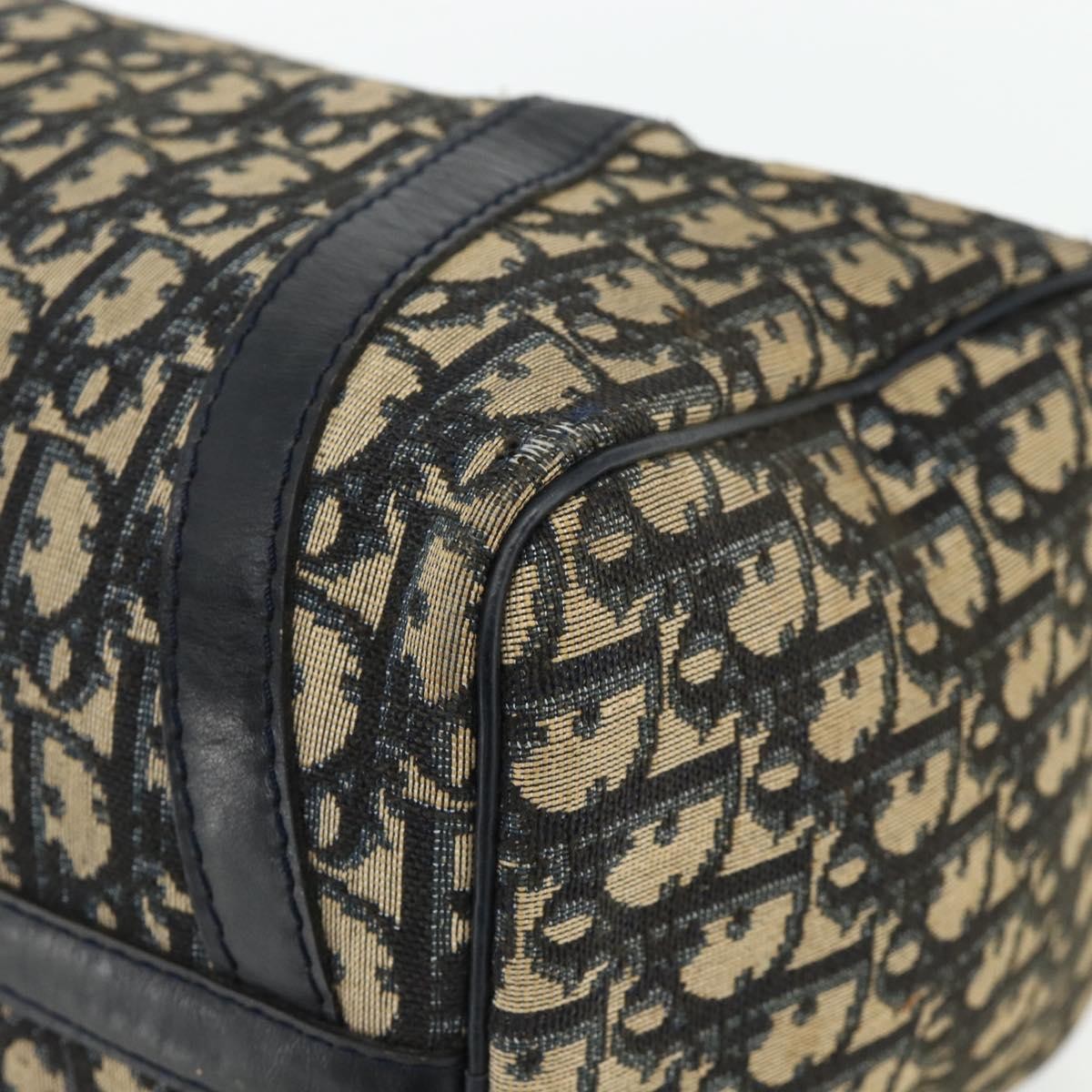 Christian Dior Vintage Trotter Boston Bag Diorissimo Canvas, Navy, Canvas, Handbag