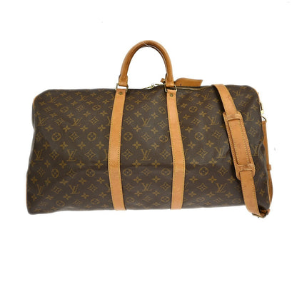 Louis Vuitton Keepall Bandouliere Bag Monogram Canvas, BROWN, CANVAS, Travel bag