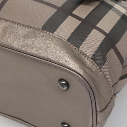 Burberry Nova Check Tote Canvas and Leather, GRAY, CANVAS, Tote bag