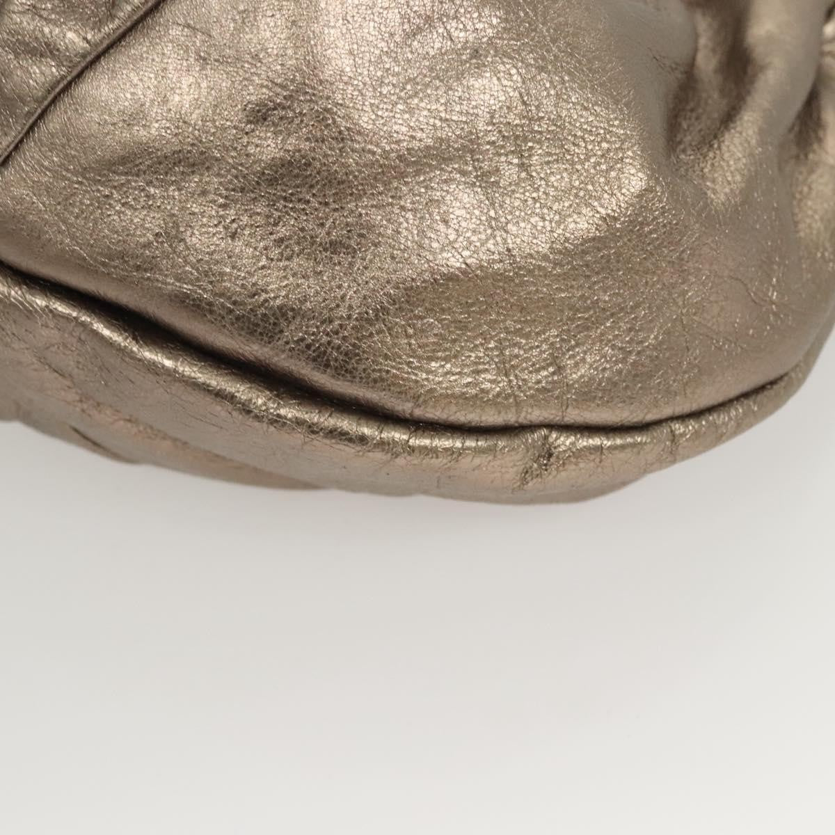 Salvatore Ferragamo Vala Shoulder Bag Leather, Gold, Leather, Shoulder Bag