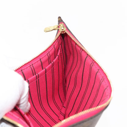 Louis Vuitton Neverfull Pochette Monogram Canvas, BROWN, CANVAS, Clutche & pouche