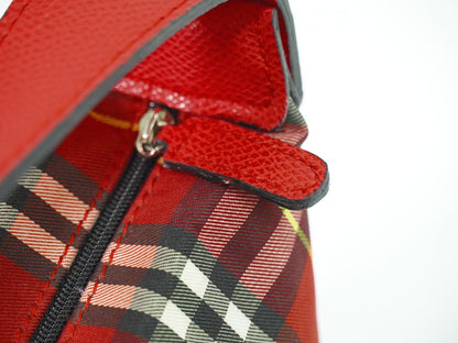 Burberry Nova Check Handbag Nova Check Canvas, RED, CANVAS, Clutche & pouche