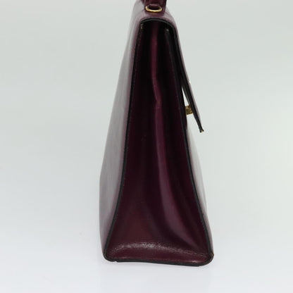 Celine Circle Logo Handbag Leather, PURPLE, LEATHER, Handbag