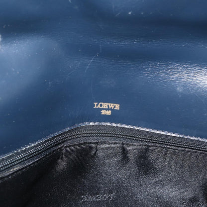 Loewe Anagram Shoulder Bag Leather, Navy, Leather, Shoulder Bag