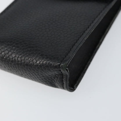 Chanel Vintage CC Phone Holder Crossbody Bag Caviar, BLACK, LEATHER, Clutche & pouche