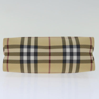 Burberry Nova check Pochette Canvas, BEIGE, CANVAS, Clutche & pouche