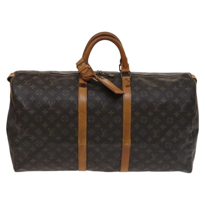 Louis Vuitton Keepall Bag Monogram Canvas, BROWN, CANVAS, Travel bag