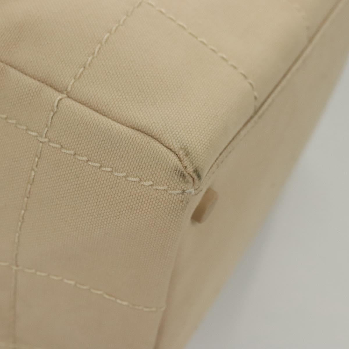 Chanel Chocolate Bar CC Bowler Bag Canvas, BEIGE, CANVAS, Handbag