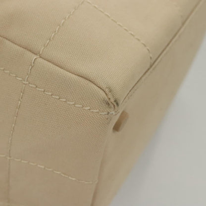 Chanel Chocolate Bar CC Bowler Bag Canvas, BEIGE, CANVAS, Handbag