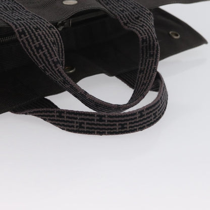 Hermes Fourre-tout Herline Canvas, GRAY, CANVAS, Tote bag