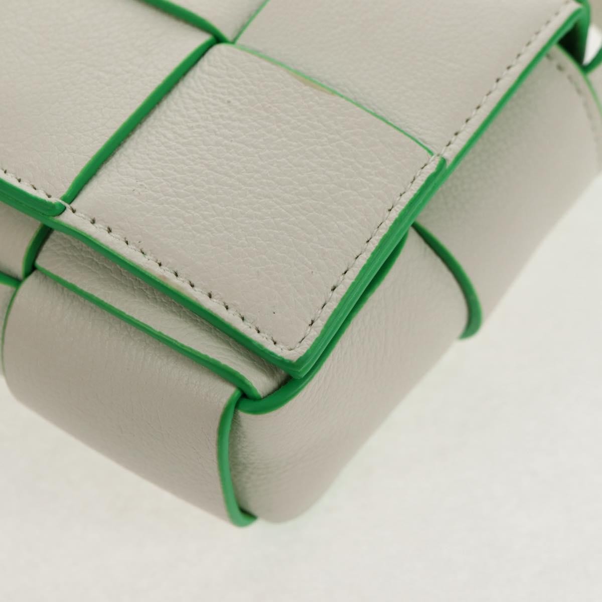 Bottega Veneta Cassette Crossbody Bag Maxi Intrecciato Leather, WHITE, LEATHER, Shoulder bag