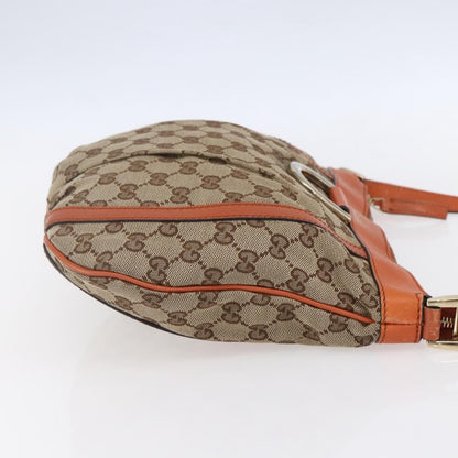Gucci D Ring Messenger Bag GG Canvas, BEIGE, CANVAS, Shoulder bag
