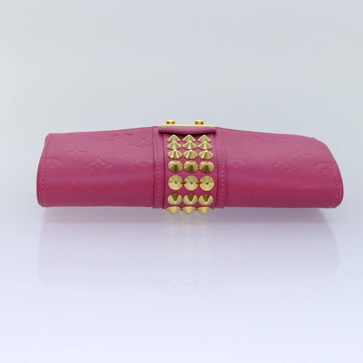 Louis Vuitton Courtney Clutch Embossed Leather, PINK, LEATHER, Clutche & pouche