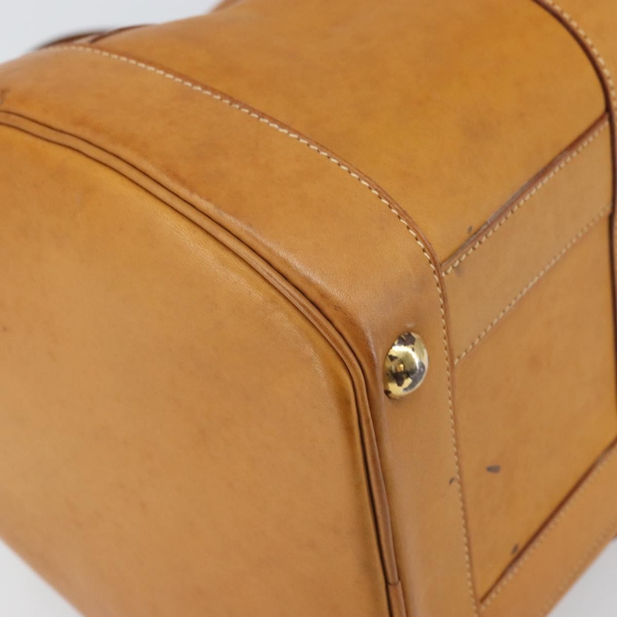 Hermes Vintage Convertible Boston Bag Leather, BROWN, LEATHER, Travel bag