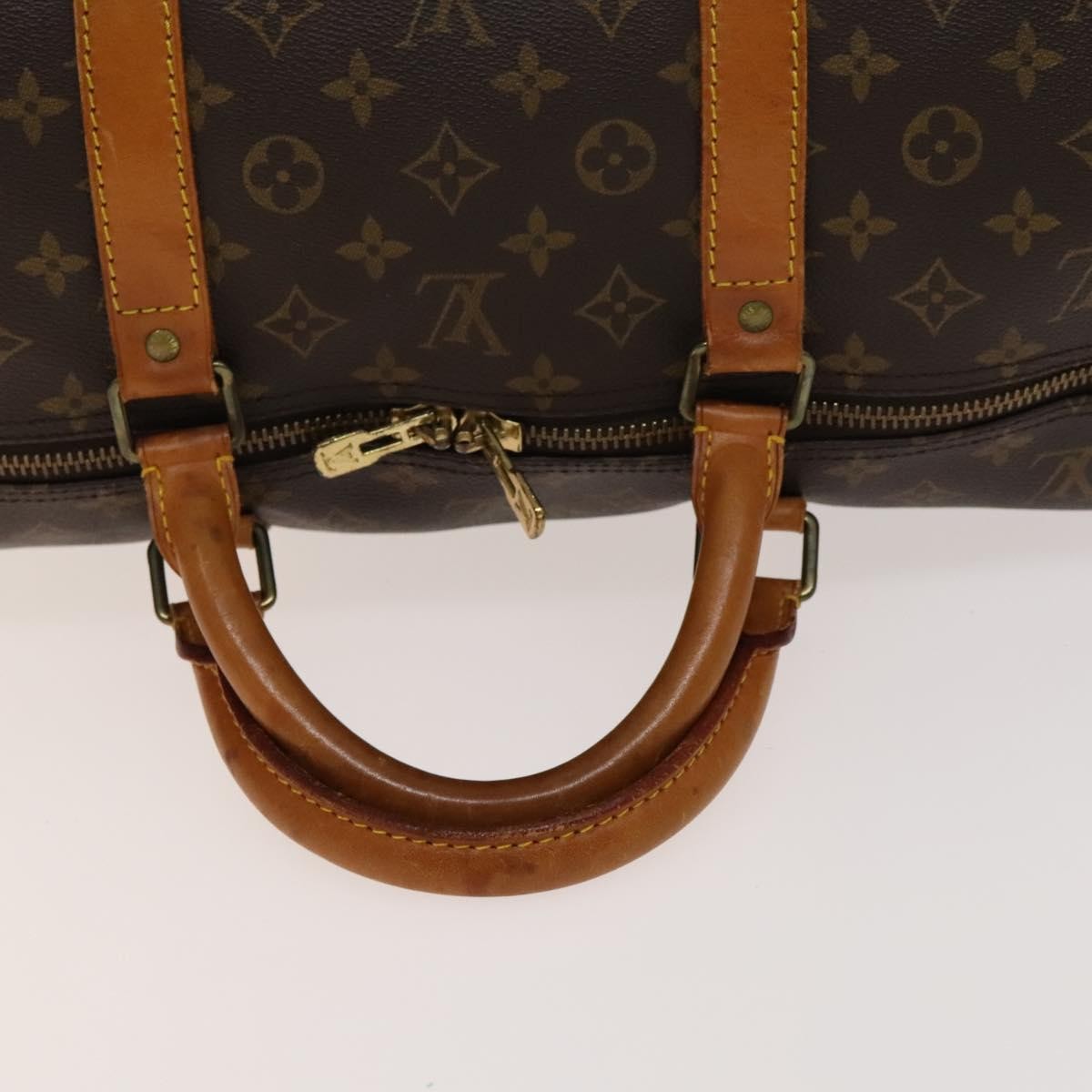 Louis Vuitton Keepall Bag Monogram Canvas, BROWN, CANVAS, Travel bag