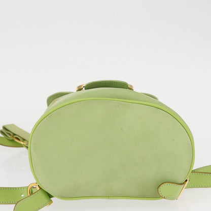 Salvatore Ferragamo Gancini Backpack Suede, GREEN, SUEDE, Backpack