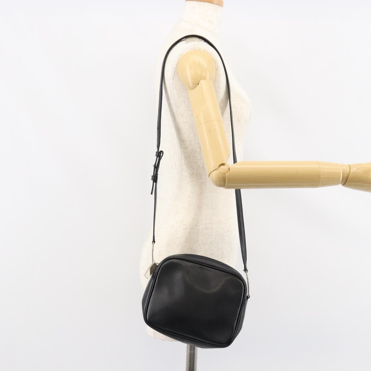 Salvatore Ferragamo Vintage Shoulder Bag Leather, BLACK, LEATHER, Shoulder bag