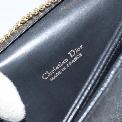 Christian Dior Vintage Chain Flap Shoulder Bag Leather, BLACK, LEATHER, Shoulder bag