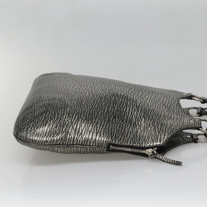 Saint Laurent Tribute Tote Leather, SILVER, LEATHER, Shoulder bag