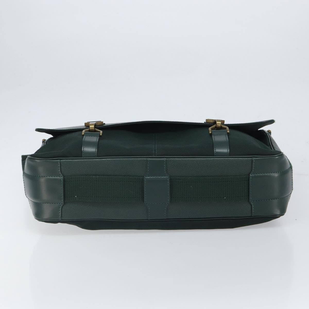 Louis Vuitton Dersou Bag Taiga Leather and Canvas, GREEN, LEATHER, Shoulder bag