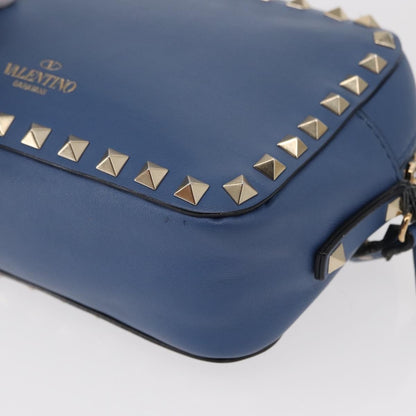 Valentino Garavani Rockstud Camera Crossbody Bag Leather, BLUE, LEATHER, Clutche & pouche