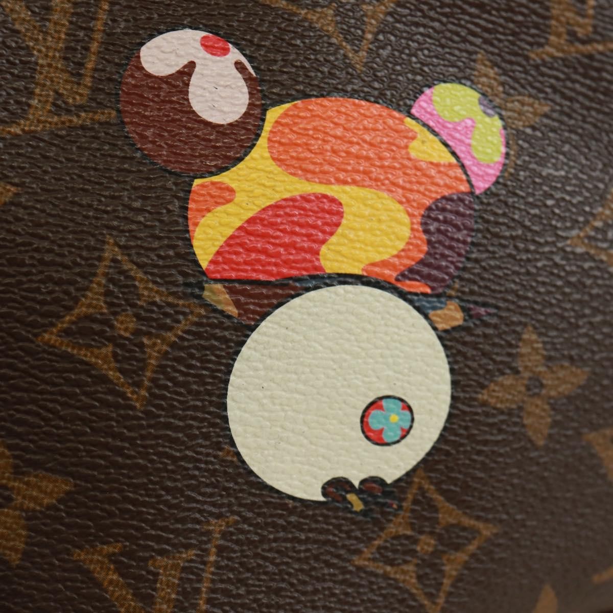 Louis Vuitton Pochette Accessoires Limited Edition Monogram Murakami Panda, BROWN, CANVAS, Clutche & pouche