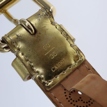 Louis Vuitton Buckle Belt Mahina Leather, GOLD, LEATHER, Belts
