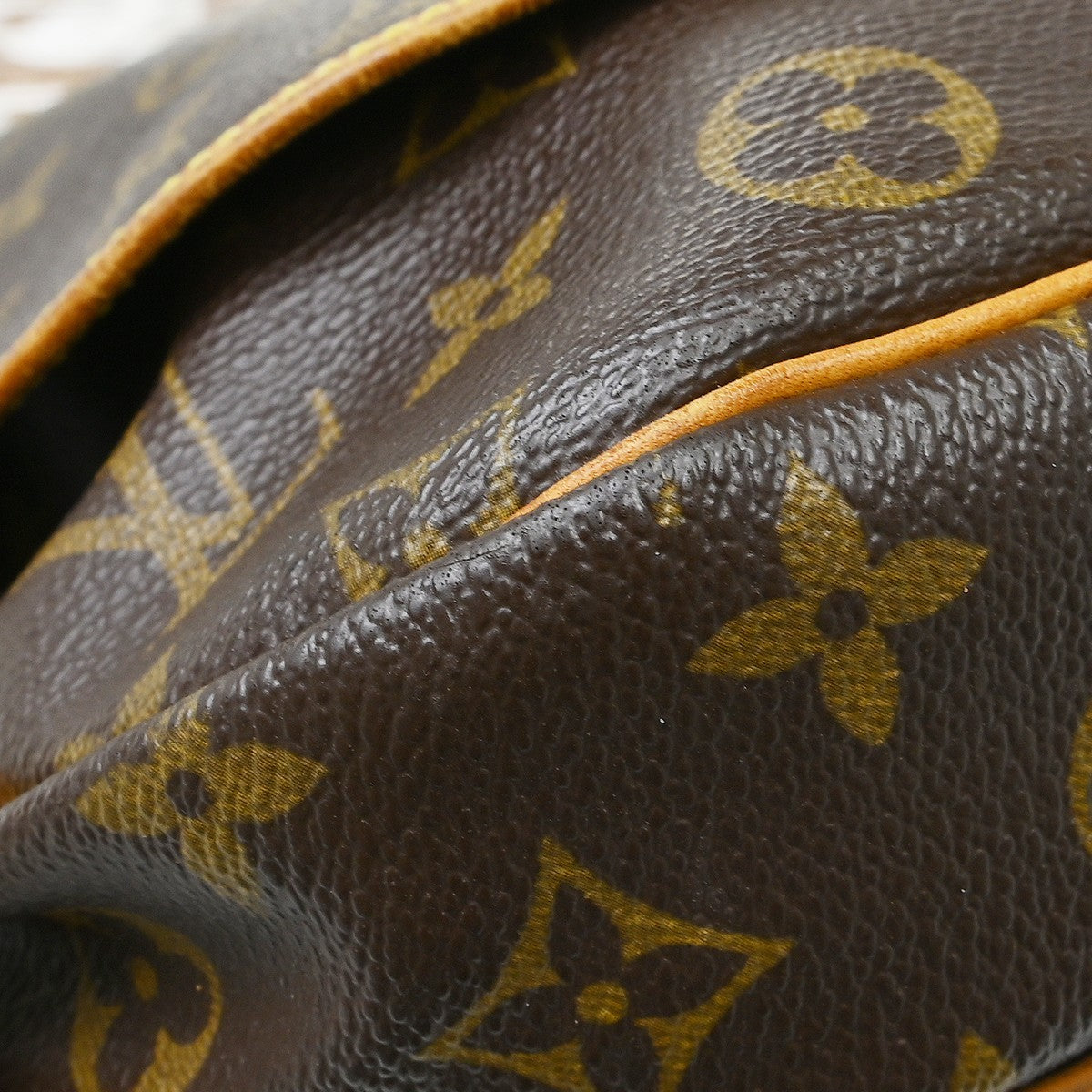Louis Vuitton Saumur Handbag Monogram Canvas, Brown, Canvas, Shoulder Bag