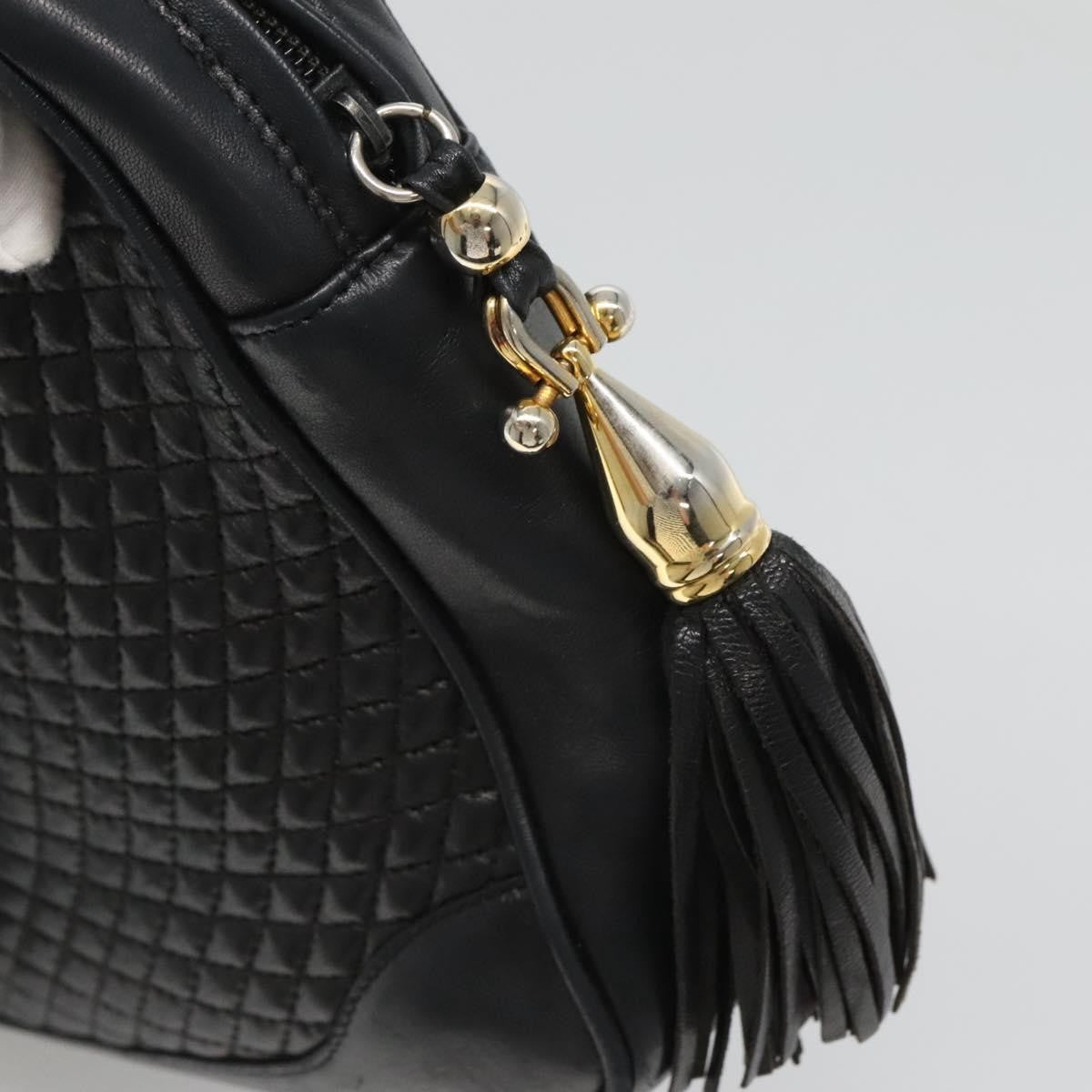 Bally Vintage Handbag Quilted Leather, Black, Leather, Handbag