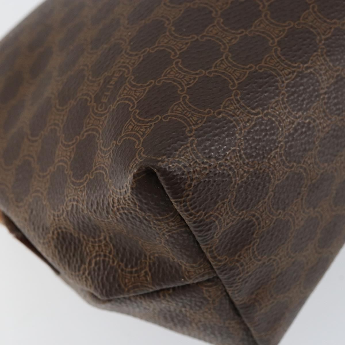 Celine Macadam Pochette Canvas and Leather, BROWN, CANVAS, Clutche & pouche