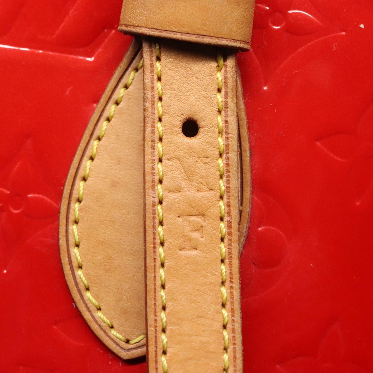 Louis Vuitton Bucket Bag Monogram Vernis, Red, Patent Leather, Shoulder Bag