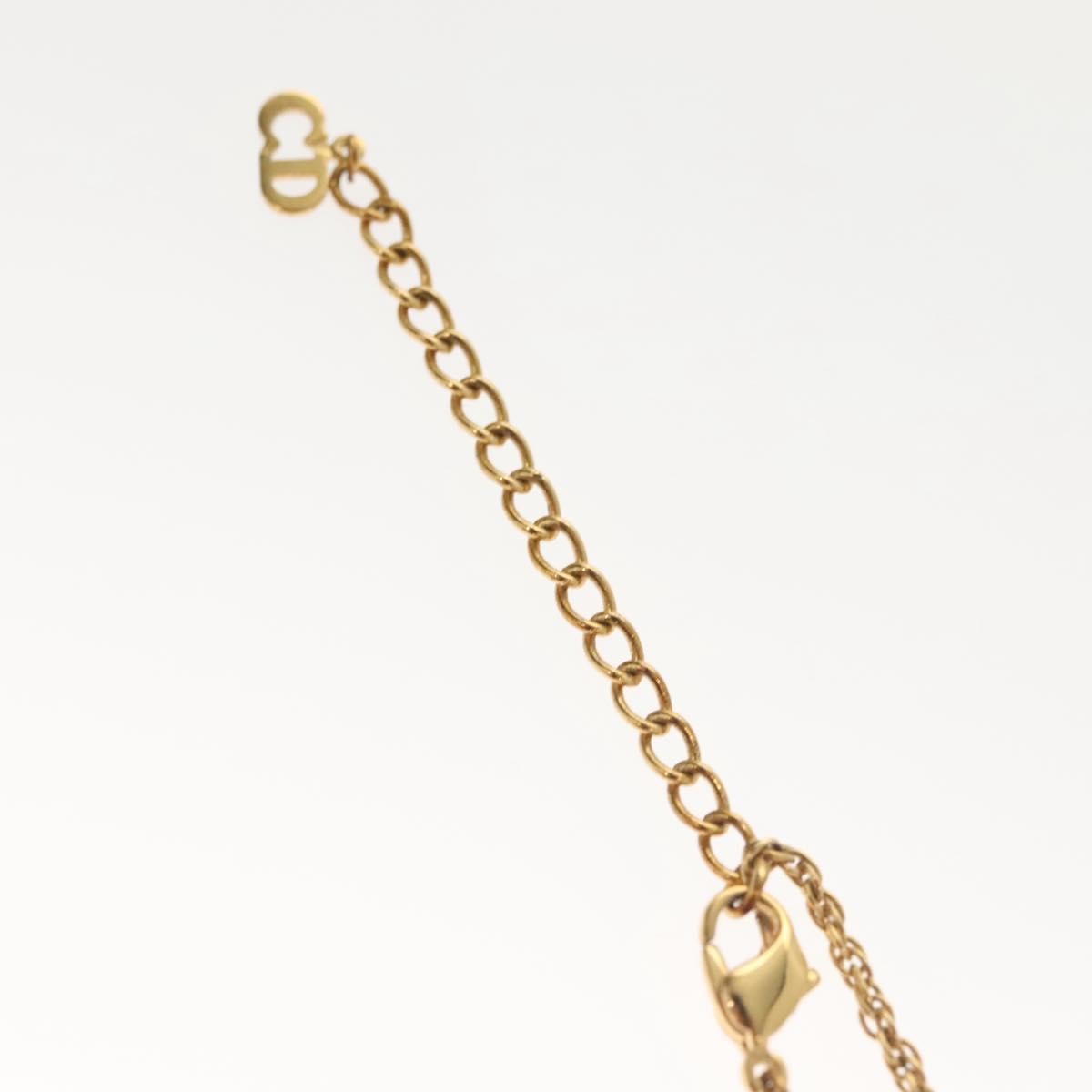 Christian Dior CD Round Pendant Necklace Metal, GOLD, METAL, Necklace