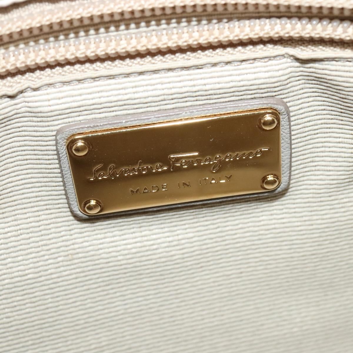 Salvatore Ferragamo Vala Shoulder Bag Leather, GRAY, LEATHER, Shoulder bag