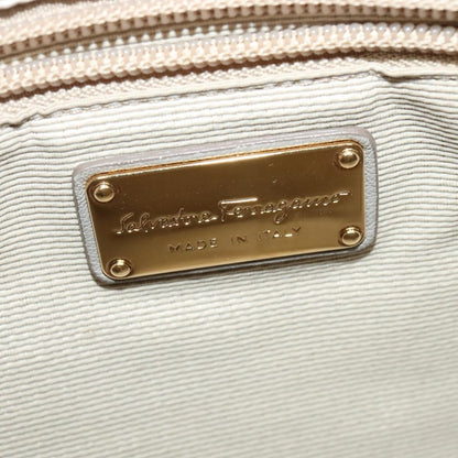 Salvatore Ferragamo Vala Shoulder Bag Leather, GRAY, LEATHER, Shoulder bag