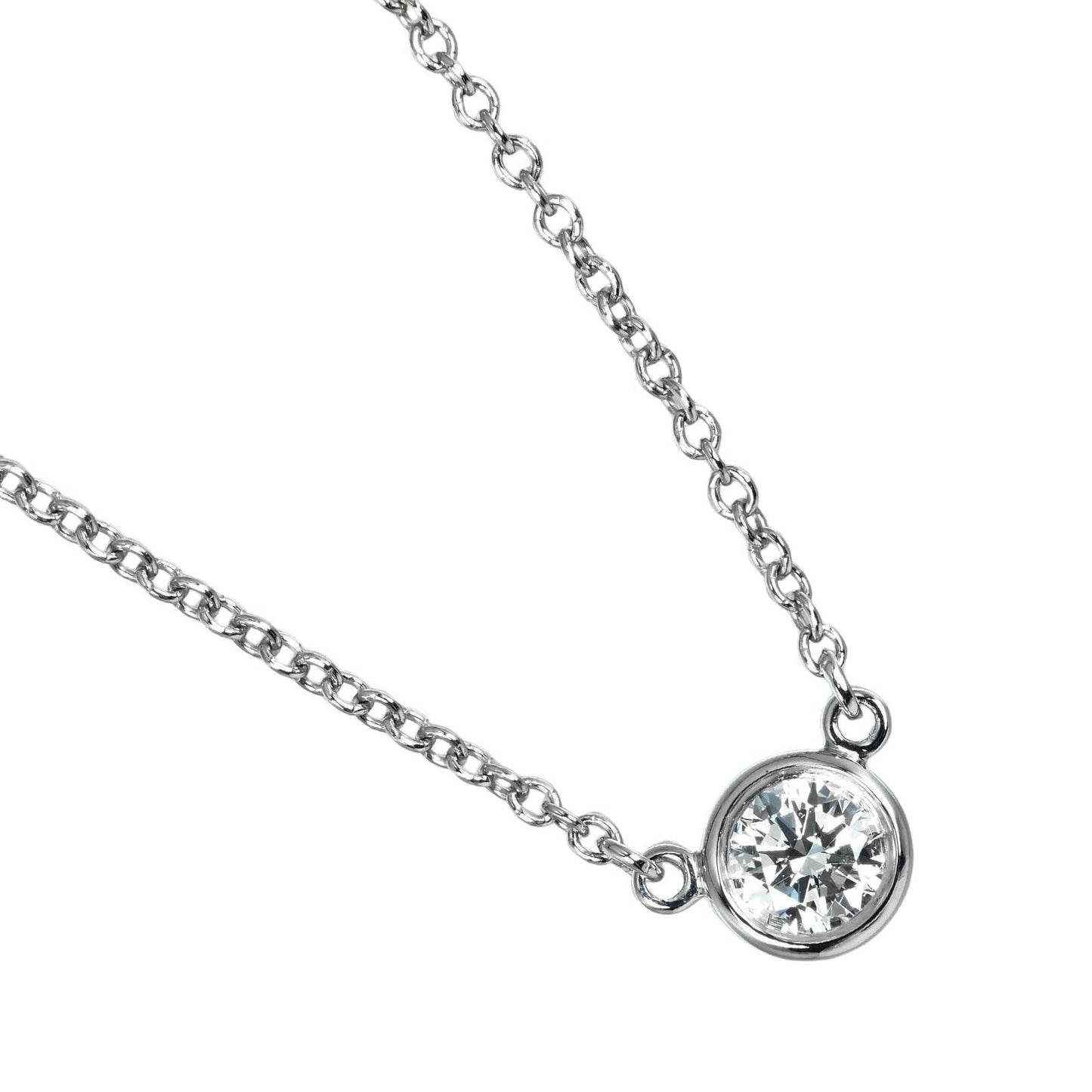 Tiffany & Co. Elsa Peretti Diamonds By The Yard Platinum with Diamond, SILVER, PLATINUM, Necklace