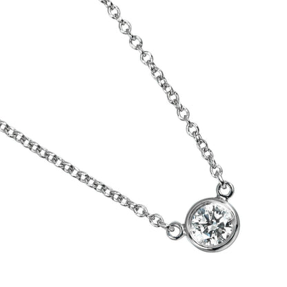 Tiffany & Co. Elsa Peretti Diamonds By The Yard Platinum with Diamond, SILVER, PLATINUM, Necklace