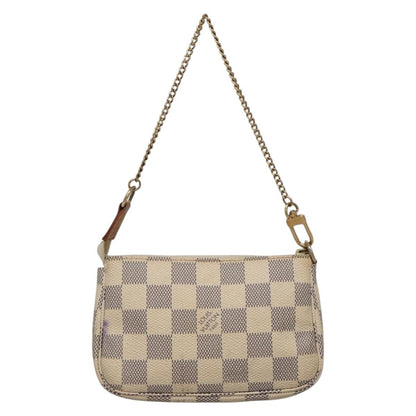 Louis Vuitton Pochette Accessoires Damier, WHITE, CANVAS, Clutche & pouche