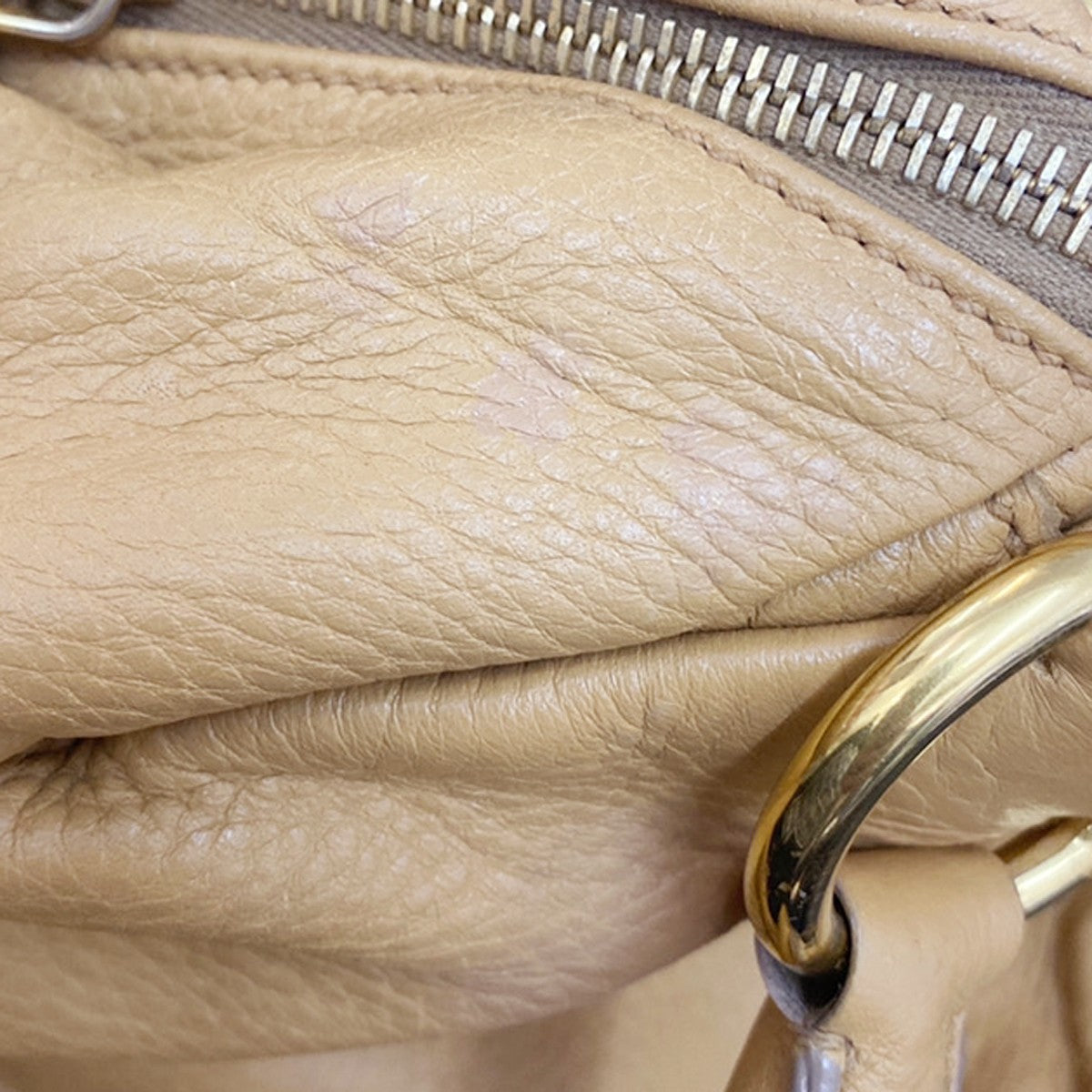 Prada Tote Vitello Daino Vitello Daino, Beige, Leather, Shoulder Bag
