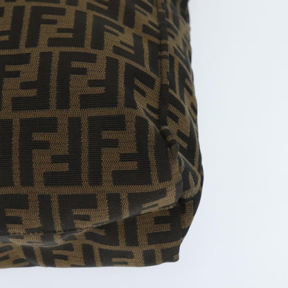 Fendi Open Shopping Tote Zucca Canvas, BROWN, CANVAS, Tote bag