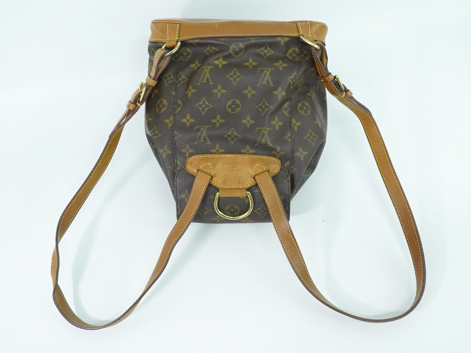 Louis Vuitton Vintage Montsouris Backpack Monogram Canvas, BROWN, CANVAS, Backpack