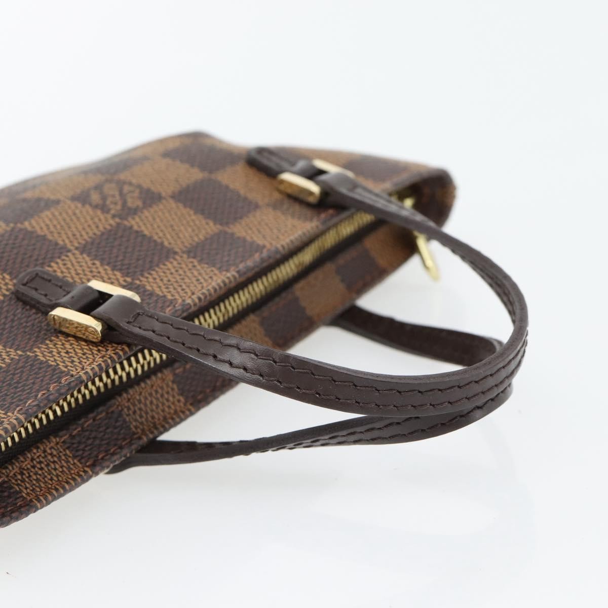Louis Vuitton Manosque Pochette Damier, Brown, Canvas, Clutch