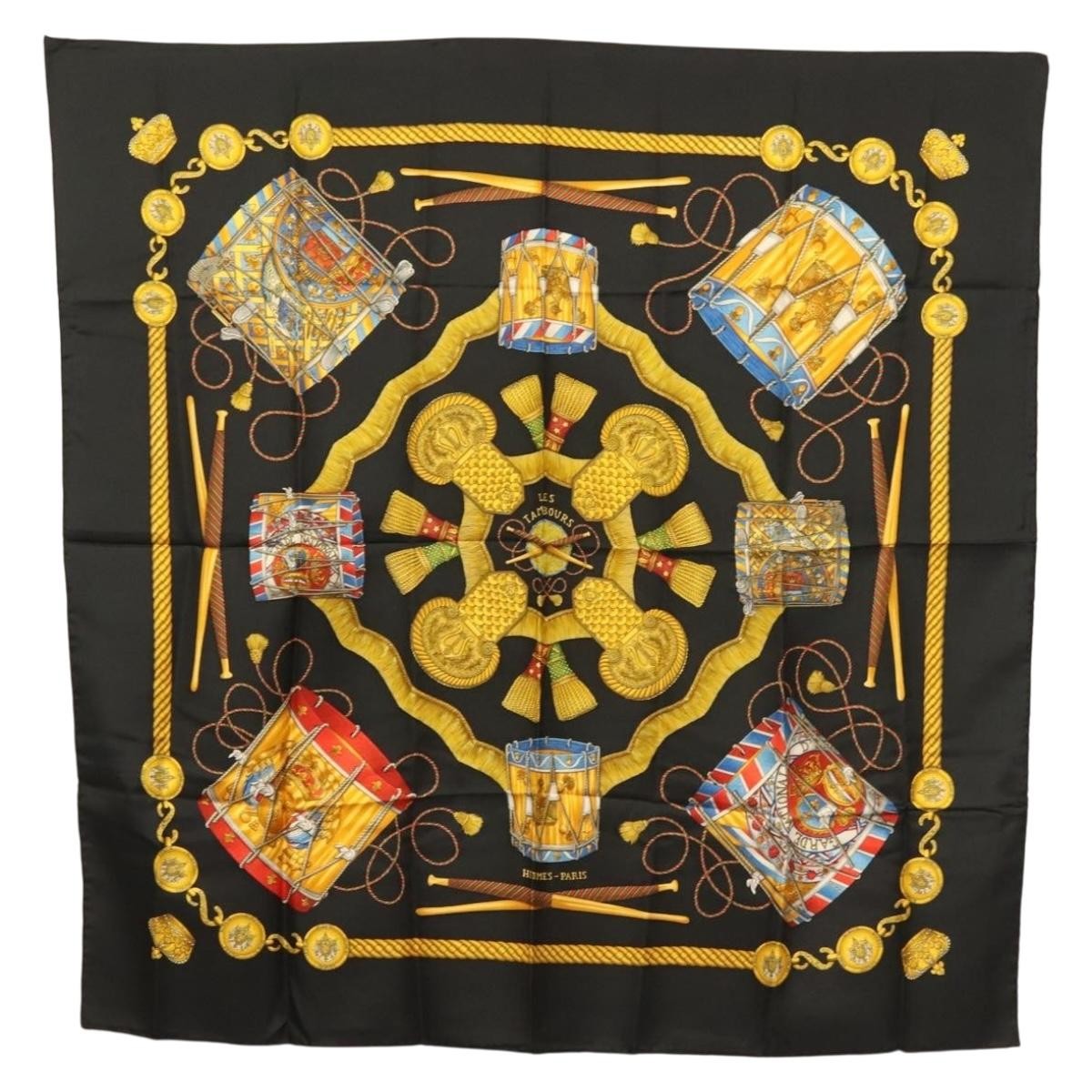 Hermes Carré 90 Silk multicolor, BLACK, SILK, Scarve & shawl