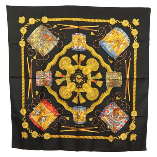 Hermes Carré 90 Silk multicolor, BLACK, SILK, Scarve & shawl