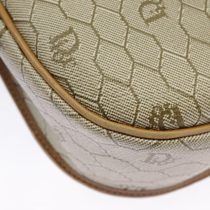 Christian Dior Vintage Honeycomb Shoulder Bag Canvas, BEIGE, CANVAS, Shoulder bag