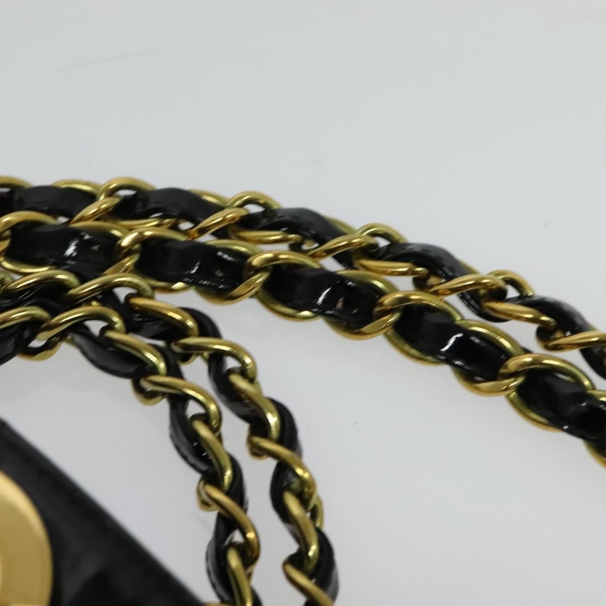 Chanel Chain Shoulder Bag Patent leather, BLACK, PATENT_LEATHER, Shoulder bag