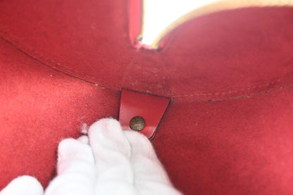 Louis Vuitton Soufflot Handbag Epi Leather, Red, Leather, Handbag