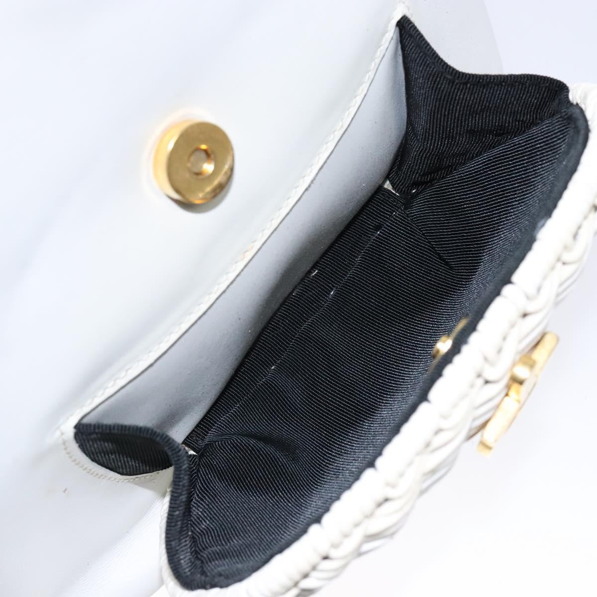 Salvatore Ferragamo Vintage Gancini Convertible Top Handle Bag Leather, WHITE, LEATHER, Handbag